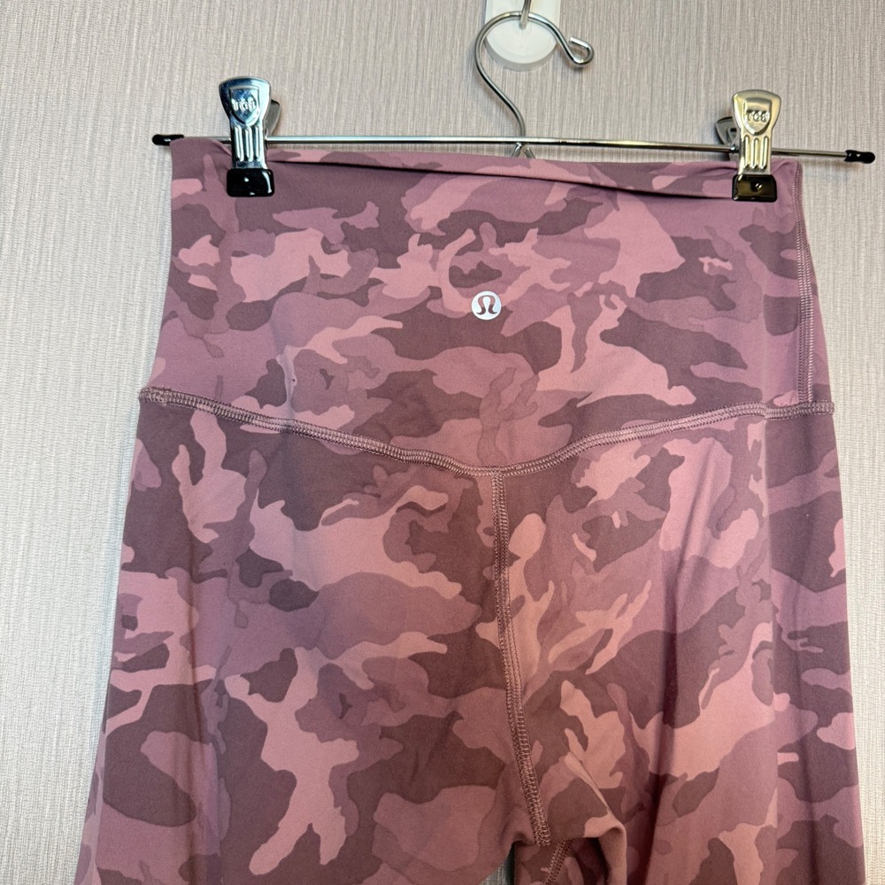 Lululemon Align Pant II 25" Incognito Camo Pink Taupe Multi Size 4 - Picture 7 of 8